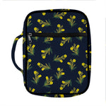 Spring Daffodil Flower Pattern Print Front Pocket Bible Bag