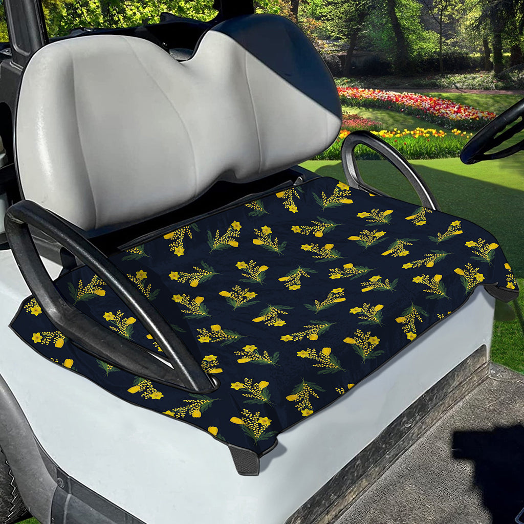 Spring Daffodil Flower Pattern Print Golf Cart Seat Cover