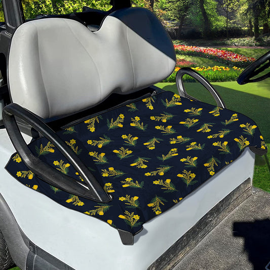 Spring Daffodil Flower Pattern Print Golf Cart Seat Cover