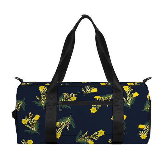 Spring Daffodil Flower Pattern Print Gym Bag