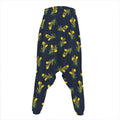 Spring Daffodil Flower Pattern Print Hammer Pants