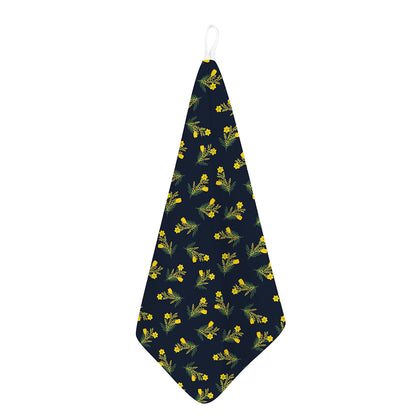 Spring Daffodil Flower Pattern Print Hand Towel