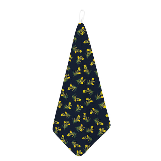 Spring Daffodil Flower Pattern Print Hand Towel