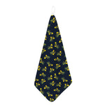 Spring Daffodil Flower Pattern Print Hand Towel