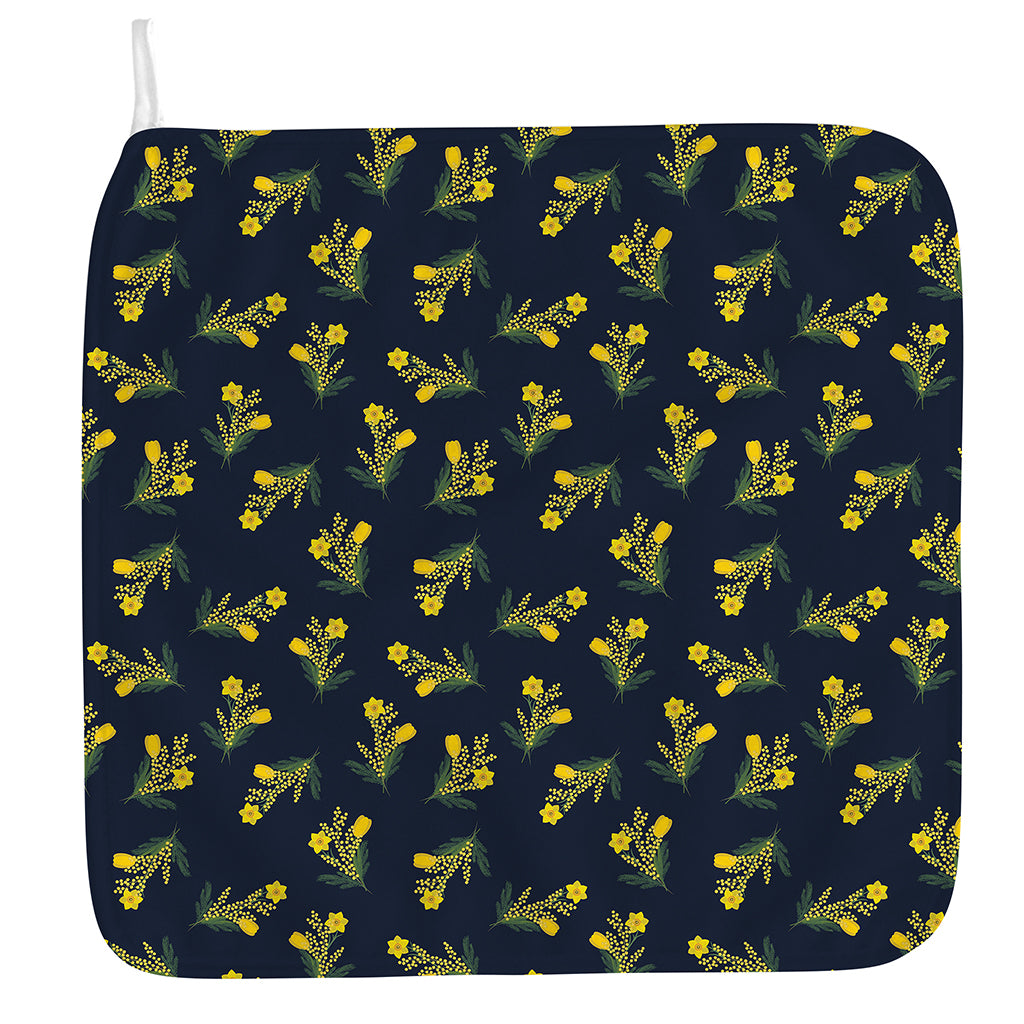 Spring Daffodil Flower Pattern Print Hand Towel