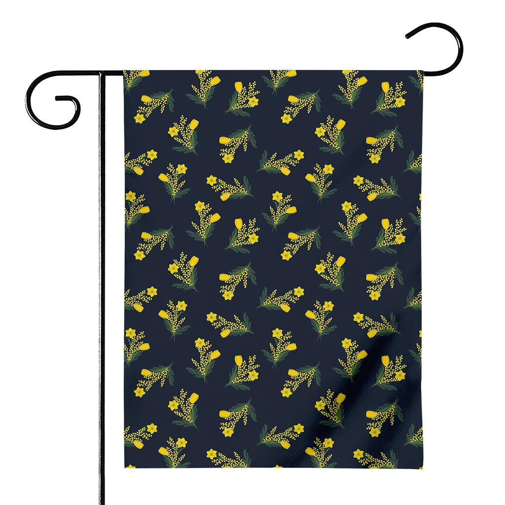 Spring Daffodil Flower Pattern Print House Flag
