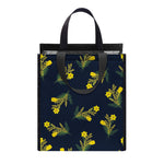 Spring Daffodil Flower Pattern Print Insulated Lunch Tote