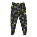 Spring Daffodil Flower Pattern Print Jogger Pants