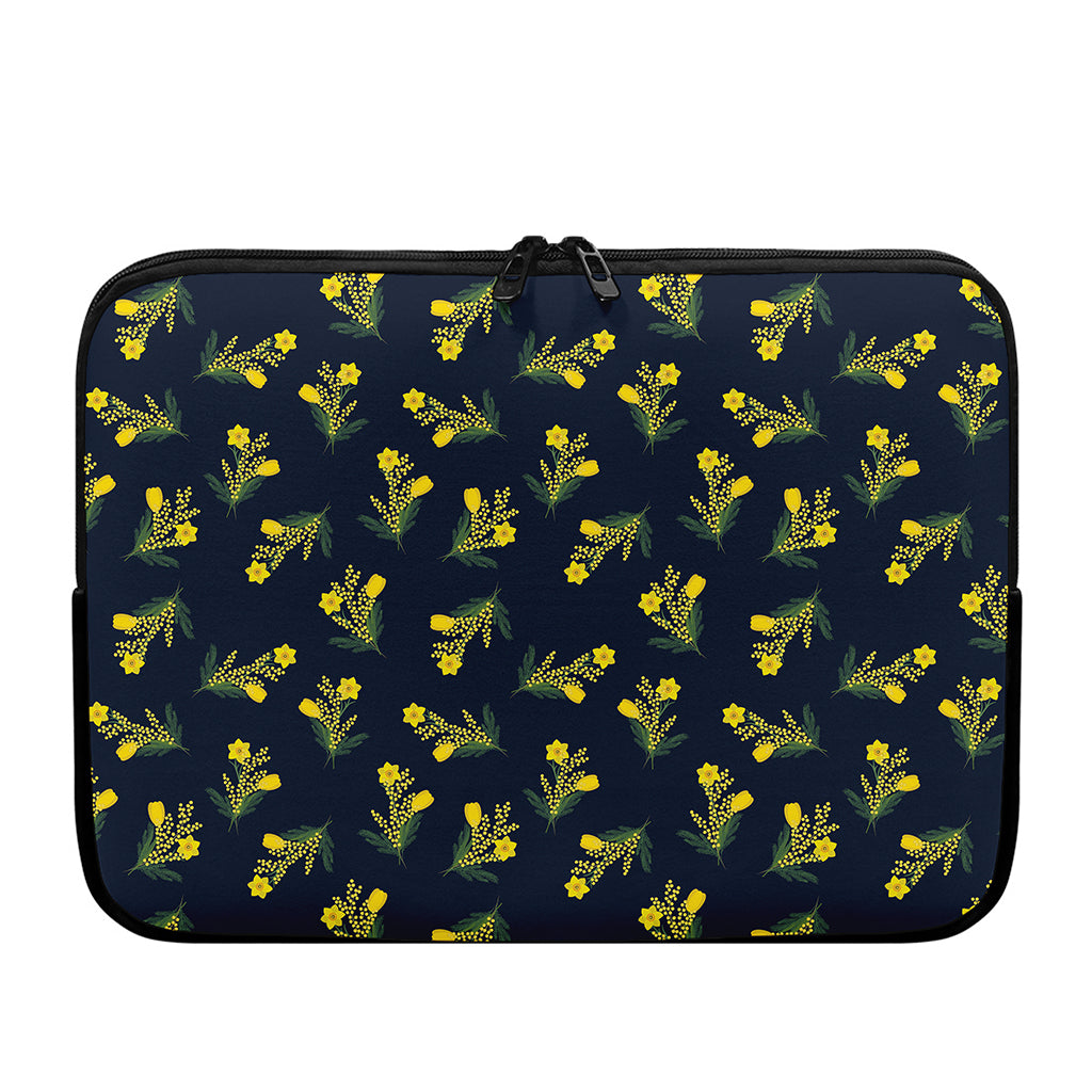 Spring Daffodil Flower Pattern Print Laptop Sleeve