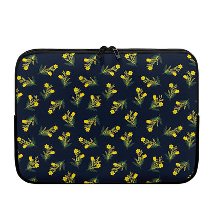 Spring Daffodil Flower Pattern Print Laptop Sleeve