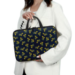 Spring Daffodil Flower Pattern Print Laptop Sleeve With Handle