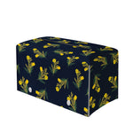 Spring Daffodil Flower Pattern Print Leather Tissue Box Cover