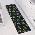 Spring Daffodil Flower Pattern Print Long Kitchen Mat