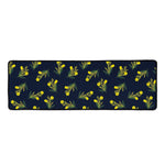 Spring Daffodil Flower Pattern Print Long Kitchen Mat