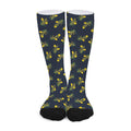 Spring Daffodil Flower Pattern Print Long Socks