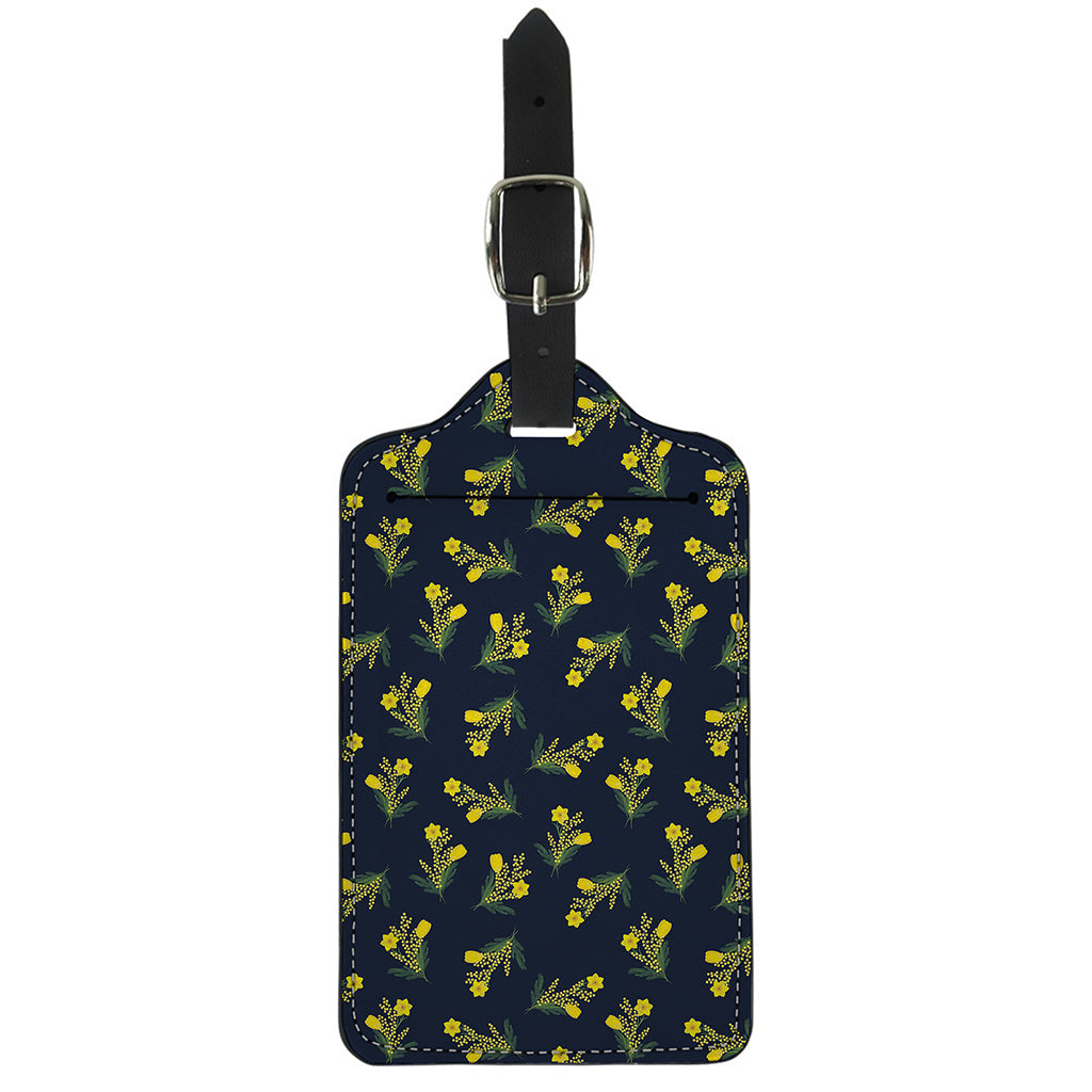 Spring Daffodil Flower Pattern Print Luggage Tag