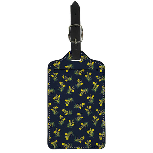 Spring Daffodil Flower Pattern Print Luggage Tag