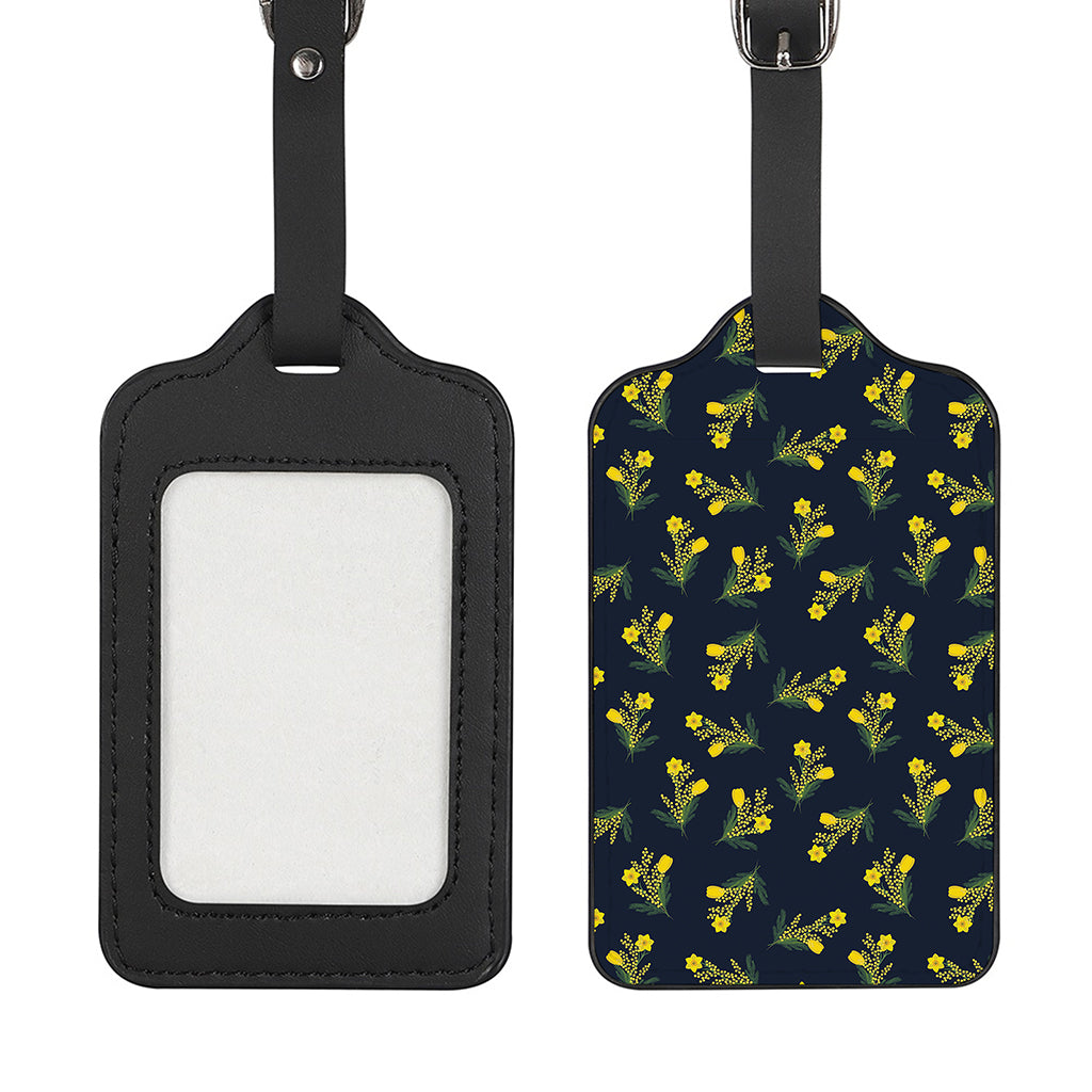 Spring Daffodil Flower Pattern Print Luggage Tag