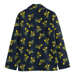 Spring Daffodil Flower Pattern Print Men's Blazer