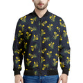 Spring Daffodil Flower Pattern Print Men's Bomber Jacket