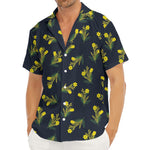 Spring Daffodil Flower Pattern Print Men's Deep V-Neck Shirt