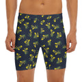Spring Daffodil Flower Pattern Print Men's Long Boxer Briefs