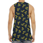 Spring Daffodil Flower Pattern Print Men's Muscle Tank Top
