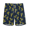 Spring Daffodil Flower Pattern Print Men's Sports Shorts