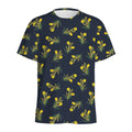 Spring Daffodil Flower Pattern Print Men's Athletic T-Shirt