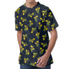 Spring Daffodil Flower Pattern Print Men's Velvet T-Shirt