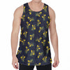 Spring Daffodil Flower Pattern Print Men's Velvet Tank Top