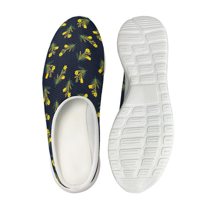 Spring Daffodil Flower Pattern Print Mesh Casual Shoes
