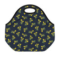 Spring Daffodil Flower Pattern Print Neoprene Lunch Bag