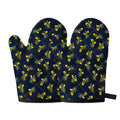 Spring Daffodil Flower Pattern Print Oven Mitts
