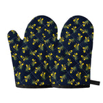 Spring Daffodil Flower Pattern Print Oven Mitts