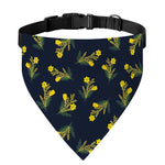 Spring Daffodil Flower Pattern Print Over The Collar Dog Bandana