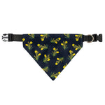 Spring Daffodil Flower Pattern Print Over The Collar Dog Bandana