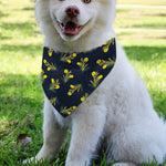 Spring Daffodil Flower Pattern Print Over The Collar Dog Bandana
