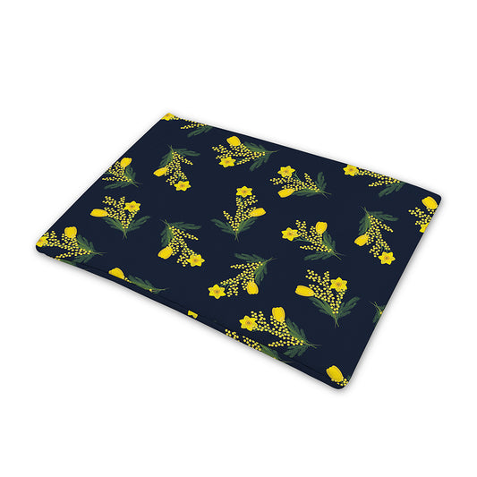 Spring Daffodil Flower Pattern Print Pet Cooling Mat Cover