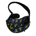 Spring Daffodil Flower Pattern Print Pet Sling Carrier