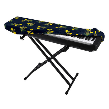 Spring Daffodil Flower Pattern Print Piano Keyboard Cover