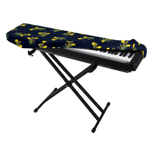 Spring Daffodil Flower Pattern Print Piano Keyboard Cover