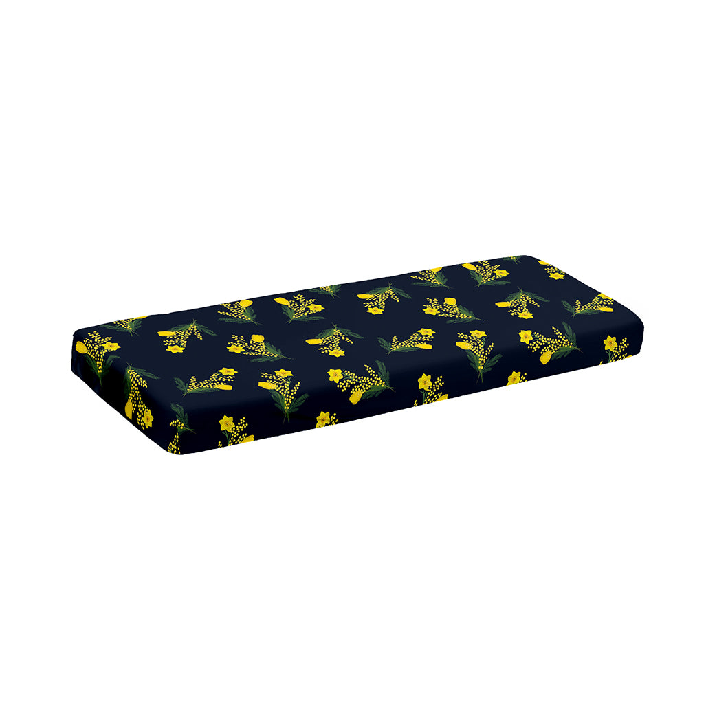 Spring Daffodil Flower Pattern Print Piano Keyboard Cover