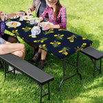 Spring Daffodil Flower Pattern Print Picnic Table Cover