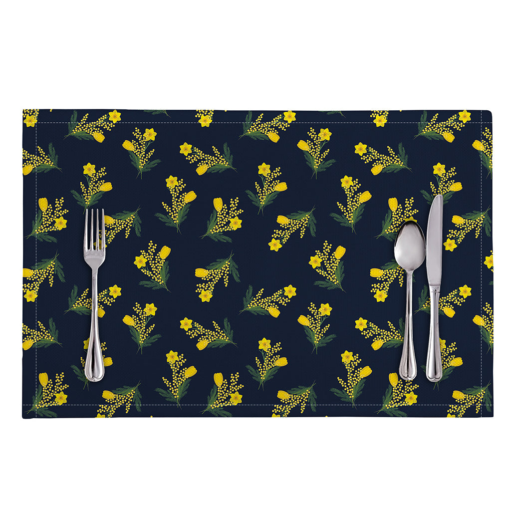 Spring Daffodil Flower Pattern Print Placemat