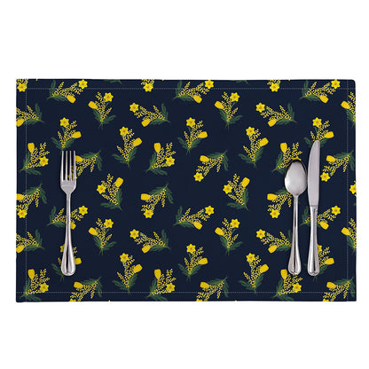 Spring Daffodil Flower Pattern Print Placemat