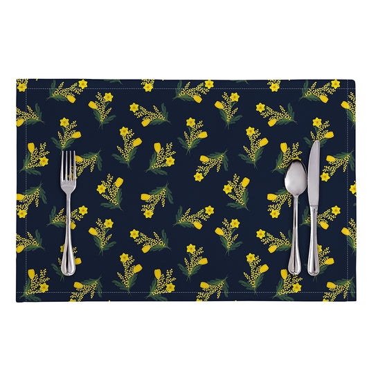 Spring Daffodil Flower Pattern Print Placemat