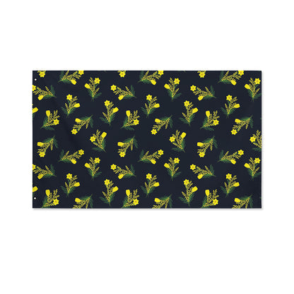 Spring Daffodil Flower Pattern Print Polyester Flag