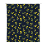 Spring Daffodil Flower Pattern Print Polyester Shower Curtain