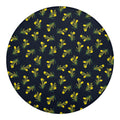 Spring Daffodil Flower Pattern Print Round Blanket